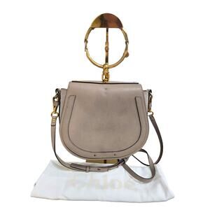 Chloe Bracelet Bag w/ Crossbody Shoulder Bag Motty Grey (12635)